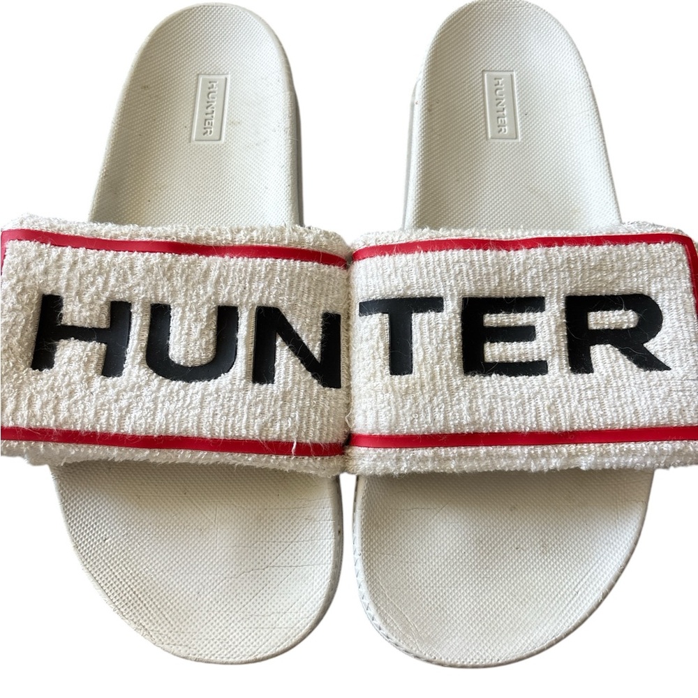 Hunter White and Red Slides